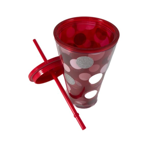 2019 Starbucks Holiday 16oz DW Cold Cup Red with Silver Glitter, Pink, White EUC - Picture 5 of 9